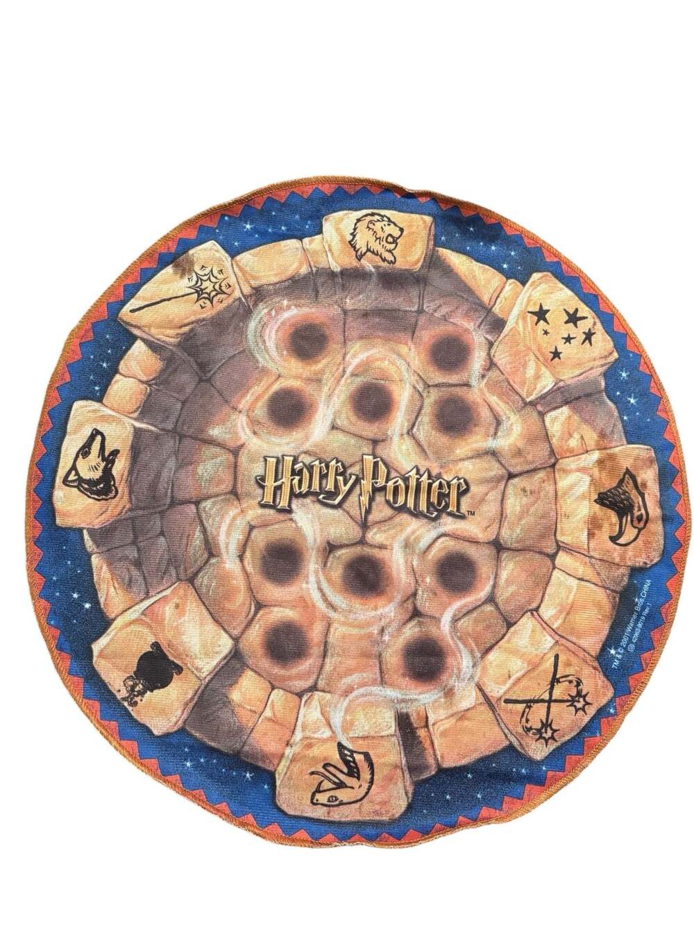 Vintage 2001 Harry Potter Casting Stones Game Playmat & Drawstring Storage Pouch